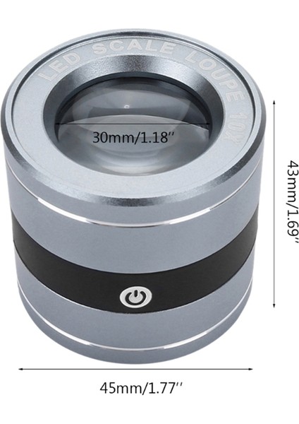 Büyüteç Cam Metal Tam Metal Mikroskop Loupe LED Ölçek Loupe USB Şarj Cep Okuma Okuma Haritası Damlası (Yurt Dışından) modelleri