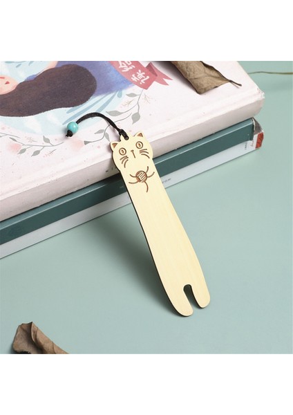 4 Paket Kedi Ayraçları Ahşap Sevimli Ayraçlar Okuma Sayfası Işaretleyicileri (Yurt Dışından) modelleri