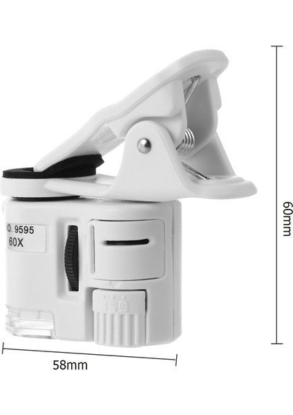 Mobil Akıllı Telefonlar Için LED Hafif Abs Telefon Mini Cep Mikroskobu ile Evrensel 60X Zoom Kamera (Yurt Dışından) modelleri