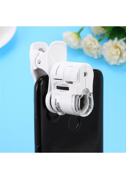Mobil Akıllı Telefonlar Için LED Hafif Abs Telefon Mini Cep Mikroskobu ile Evrensel 60X Zoom Kamera (Yurt Dışından) fırsatları