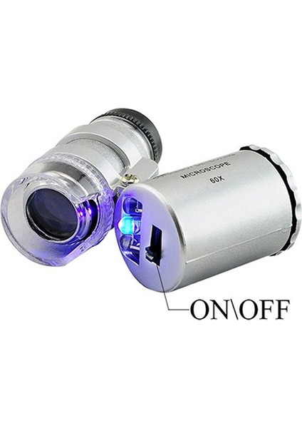 Taşınabilir Mini Cep 60X Mikroskop Elde Taşınma Cam Loupe Uv Işık Para Birimi Dedektörü Kuyumcu Büyüteç (Yurt Dışından) indirimleri