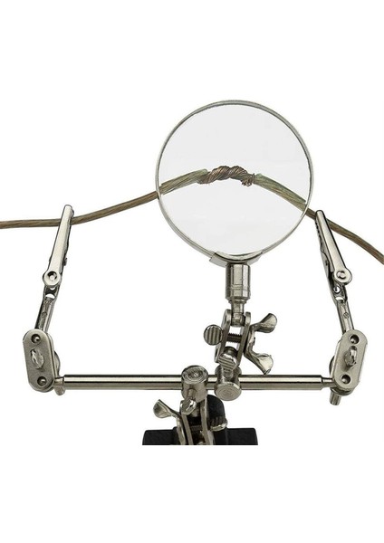 Işçilik Için 2,5x Büyütme Cam Lehimleme Istasyonunda Çift Ayarlanabilir Timsah Klips ile El Büyüteç Yardım (Yurt Dışından) fırsatları