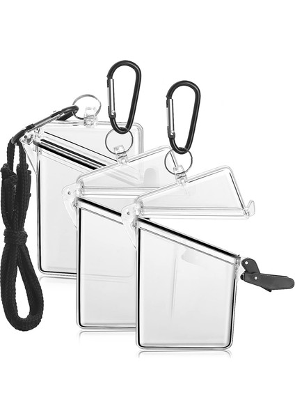 3 Paket Kimlik Kartı Rozeti Tutucu Kılıfı, Boyun Askısı Ile, Kimlik Rozetleri ve Anahtarlar Için (Yurt Dışından)