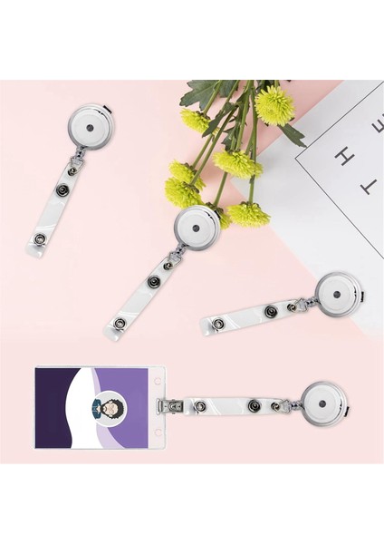 30 Adet Kendin Yap Geri Çekilebilir Rozet Tutucu Makaraları Döner Timsah Klipsli (Yurt Dışından) fırsatları