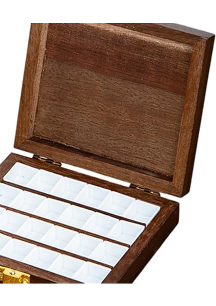 Suluboya Boya Kutusu Ahşap Boş Palet Kutusu Katlanır Boya 24 Izgara (Yurt Dışından) indirimleri