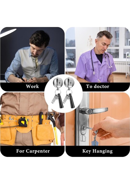 2 Paket Ağır Hizmet Tipi Geri Çekilebilir Çekme Kalem Kalem Tutucu Evrensel (Yurt Dışından) fırsatları