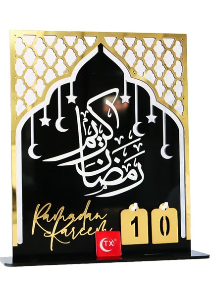 Akrilik Ramazan Geri Sayım Takvimi Ramazan Günü Advent Siyah (Yurt Dışından)