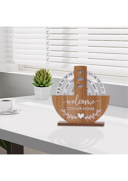 Ahşap Takvim Ev Veranda Dekorasyonu Ofis Masaüstü Dekorasyonu, B (Yurt Dışından) fiyatları