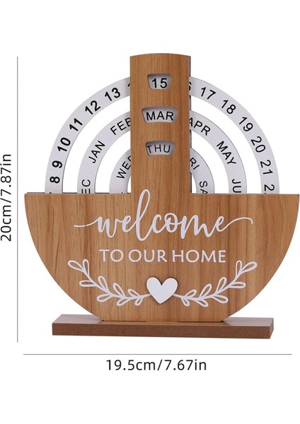 Ahşap Takvim Ev Veranda Dekorasyonu Ofis Masaüstü Dekorasyonu, B (Yurt Dışından) indirimleri