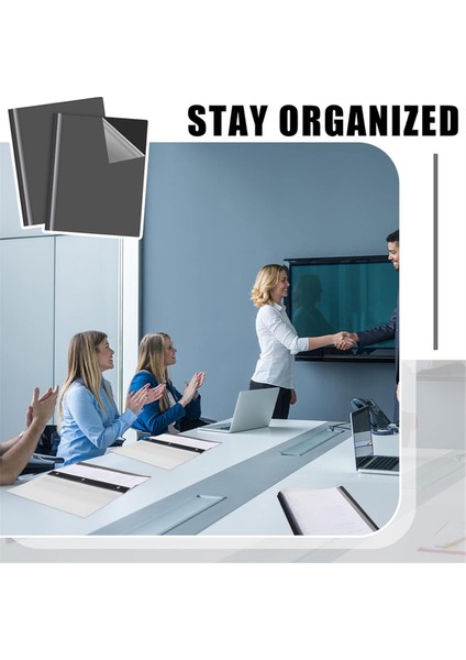 3 Çatallı Bağlantı Elemanlı 10 Paket Rapor Kapağı, Siyah Arka Kapaklı (Yurt Dışından) modelleri