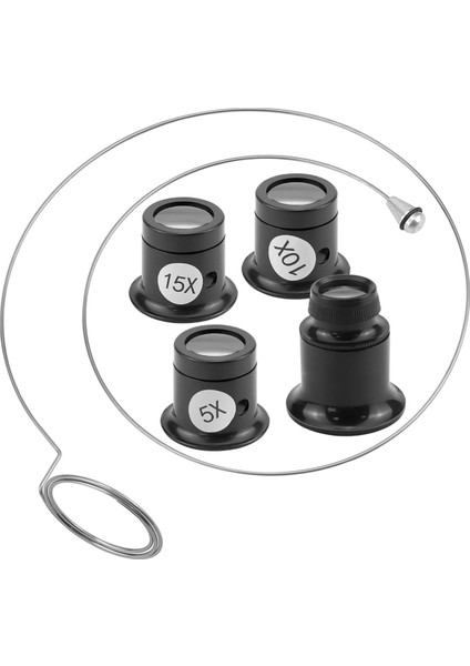 4pcs Monoküler Büyüteç, Saat Cam Büyütme, Cam Göz Loupe Büyüteç Lens, Izleme Onarımı Için Büyütme Aracı (Yurt Dışından)