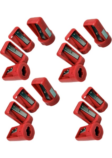 15 Adet Sekizgen Marangoz Kalemtıraş Manuel Kalemtıraş Kırmızı (Yurt Dışından)