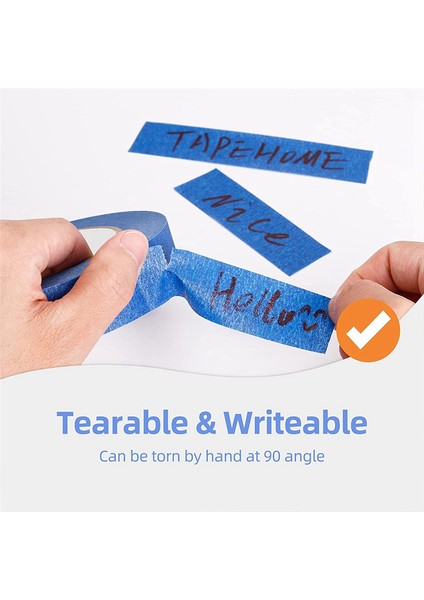 Mavi Boyacı Bandı - 6 Paket x 1 Inç x 55 Yard, Krep Kağıdı Maskeleme Bandı (Yurt Dışından) fırsatları