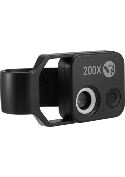 200X Cep Telefonu Mikroskobu Pencere Mikroskobu ile Aksesuar, LED Işık/evrensel Klipli Taşınabilir Mini Dijital Mikroskop (Yurt Dışından)