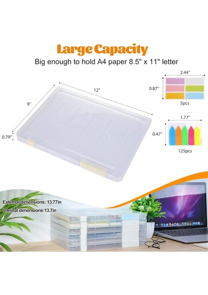 Mektup Kağıdı Için Iki Tür Etiketli 6 Adet A4 Kağıt Saklama Kutusu (Yurt Dışından) modelleri