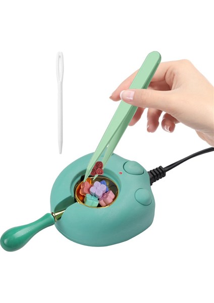 Elektrikli Mum Mühür Isıtıcı, Siyah Mum Mühür Kiti Abd Fişi (Yeşil) (Yurt Dışından)