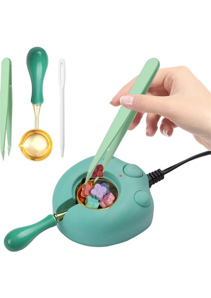 Elektrikli Mum Mühür Isıtıcı, Siyah Mum Mühür Kiti Abd Fişi (Yeşil) (Yurt Dışından) fiyatları