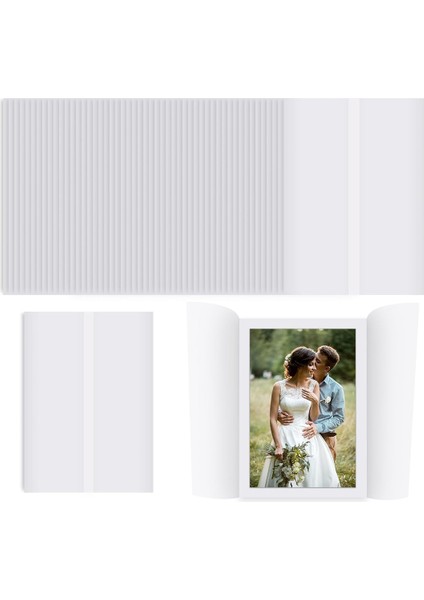 5x7 Davetiyeler Için 50 Yaprak Önceden Katlanmış Vellum Ceket (Yurt Dışından)