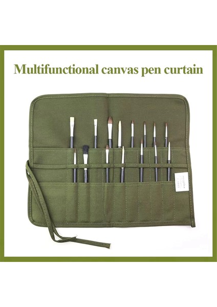 22 Delikli Kalem Perde Çok Işlevli Tuval Kalem Rulo Çantası (Yurt Dışından) modelleri