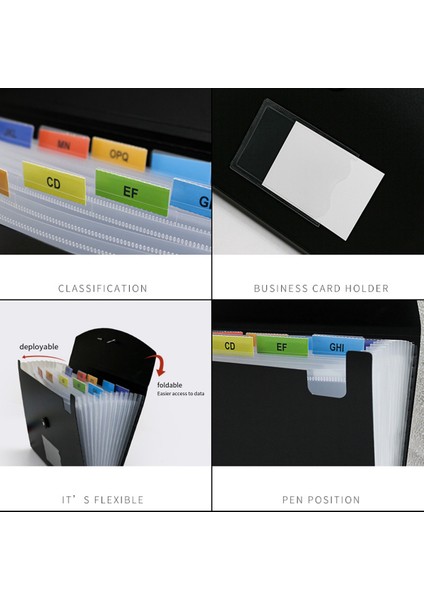 Accordian Dosya Düzenleyici 7 Cepli Genişleyen Dosya Klasörü Şeffaf (Yurt Dışından) modelleri