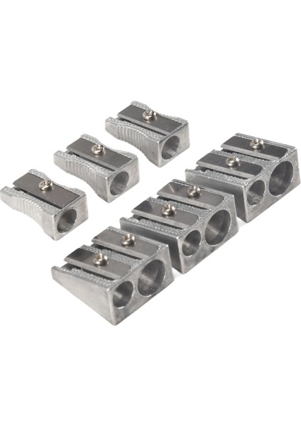 6 Adet Metal Kalemtıraş, Tek ve Çift Delikli Kalemtıraşlar (Yurt Dışından)