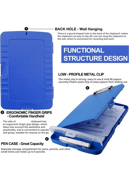 Clip Board Organizer Depolama Hemşirelik Panosu ile Pano, Mavi (Yurt Dışından) modelleri