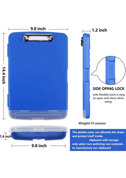 Clip Board Organizer Depolama Hemşirelik Panosu ile Pano, Mavi (Yurt Dışından) fırsatları