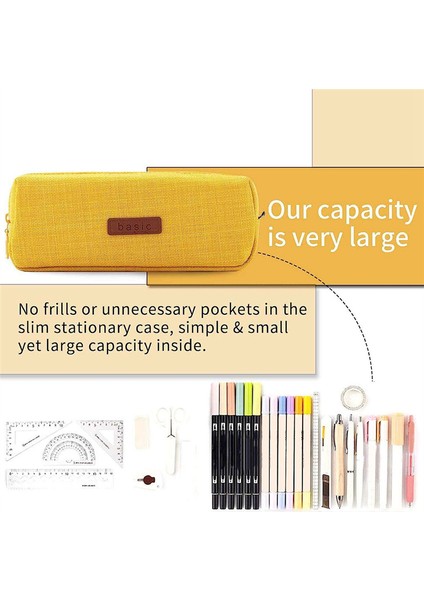 Kalem Çantası Değişim Çantası Gençlik Okulları Için Kozmetik Çantası Zencefil Sarı (Yurt Dışından) fırsatları