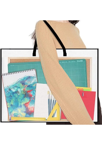 2 Adet 19X25 Inç Sanat Portföyü Çantası, Sanat Eserleri, Posterler Için Saklama Çantası (Yurt Dışından) indirimleri