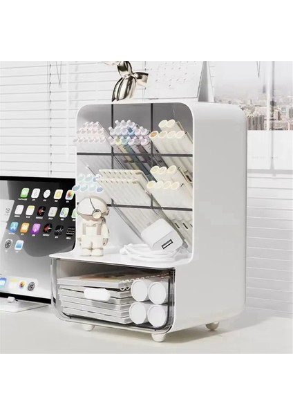 Büyük Kapasiteli Eğimli Kalemlik Masa Kırtasiye Saklama Kutusu (Yurt Dışından) modelleri