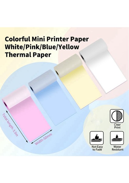 Mürekkepsiz Bluetooth Yazıcı Için Mini Yazıcı Kağıdı 57MM x 30MM, 6 Rulo (Yurt Dışından) modelleri