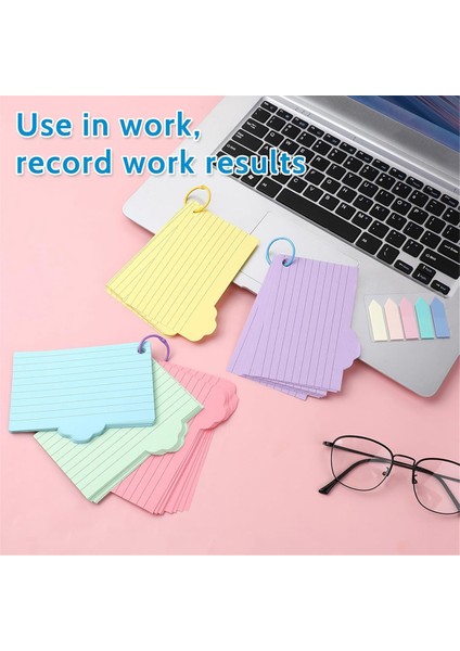 125 Adet Çalışma Için Renkli Dizin Kartları Halkalar ve Renkli Etiketlerle (Yurt Dışından) fırsatları