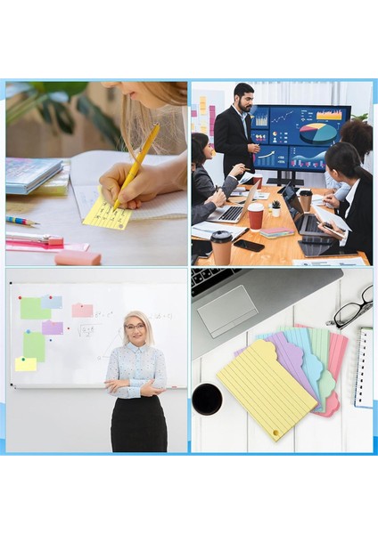 125 Adet Çalışma Için Renkli Dizin Kartları Halkalar ve Renkli Etiketlerle (Yurt Dışından) indirimleri