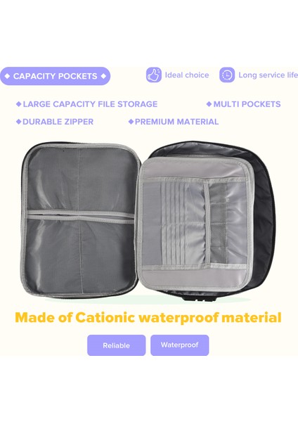 Dosya Cep Tutucu, Kod Kilidi ile Oxford Belge Saklama Çantası (Gri) (Yurt Dışından) indirimleri