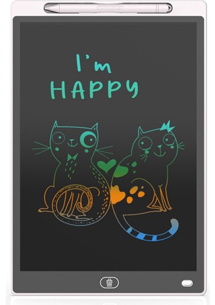 12 Inç Çocuk Çizim Tahtası LCD El Yazısı Tahtası (Renkli) B (Yurt Dışından)