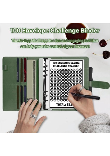 100 Zarflı Zorlu Klasör, A5 Para Tasarrufu Bütçe Klasörü Yeşil (Yurt Dışından) indirimleri
