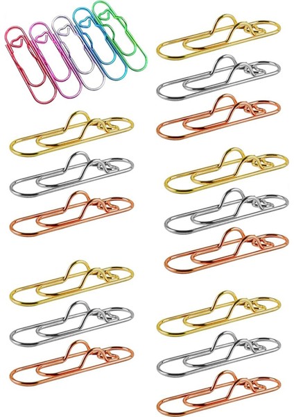 Çok Işlevli Kalem Klipsleri, 20 Adet Taşınabilir Metal Kağıt Klipsleri (Yurt Dışından)