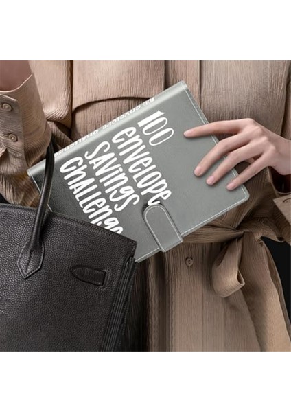 100 Zarf Zorlu Klasör, A5 Para Tasarrufu Bütçe Klasörü Gri (Yurt Dışından) indirimleri