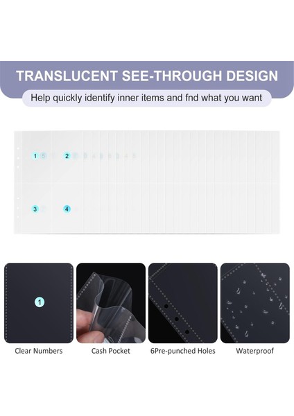 100 Zarf Para Tasarrufu Mücadelesi Para Biriktirme Dosyası, Beyaz (Yurt Dışından) modelleri