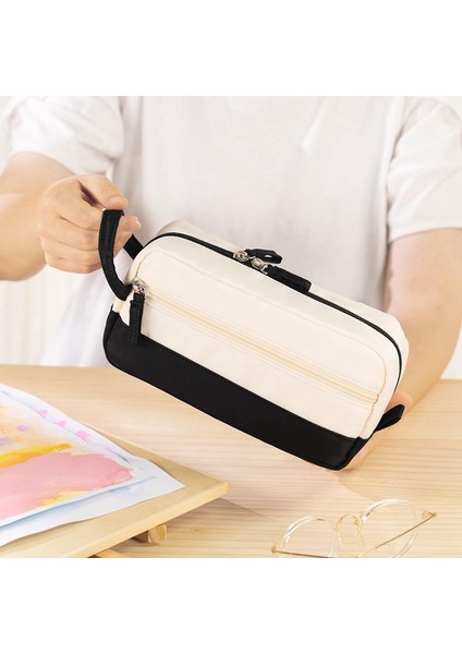 Saplı Büyük Kapasiteli Kalem Kutusu-Siyah (Yurt Dışından) indirimleri