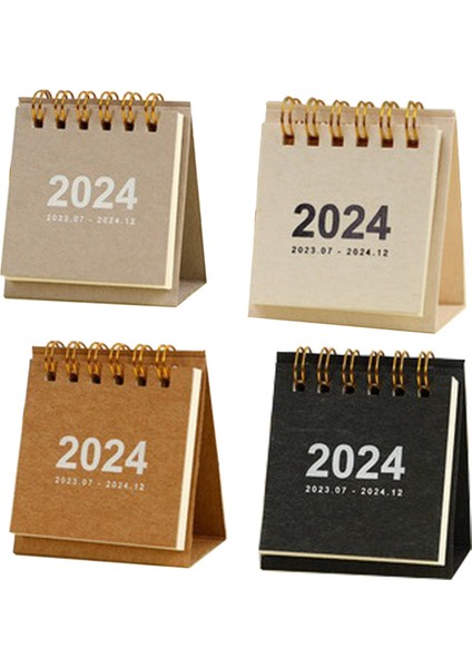 4 Adet Mini Masa Takvimi Ocak 2024 - Aralık 2024 Cep Takvimi (Yurt Dışından)