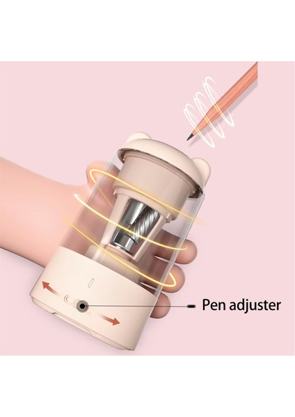 Çocuklar Için Otomatik Elektrikli Kalemtıraş - Çizgi Film Tasarımı, Beyaz (Yurt Dışından) indirimleri