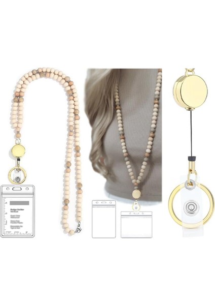 Anahtarlar Için Geri Çekilebilir Askılar Kimlik Rozetleri Tutucu Ahşap Boncuklar (Yurt Dışından) fiyatları