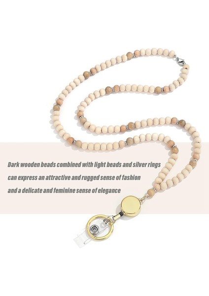 Anahtarlar Için Geri Çekilebilir Askılar Kimlik Rozetleri Tutucu Ahşap Boncuklar (Yurt Dışından) indirimleri