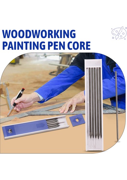 60 Adet 2,8 mm Masif Marangoz Kalem Yedekleri Ahşap Işçiliği Için (Siyah) (Yurt Dışından) fırsatları