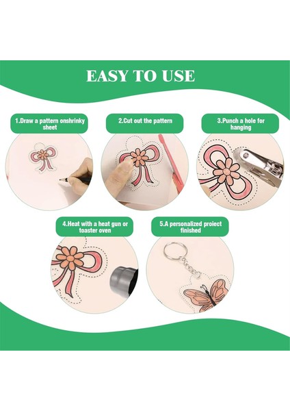 Shrink Plastik Levha Kiti W Boş Levhalar Shrink Sanat Kağıdı, (Yurt Dışından) modelleri