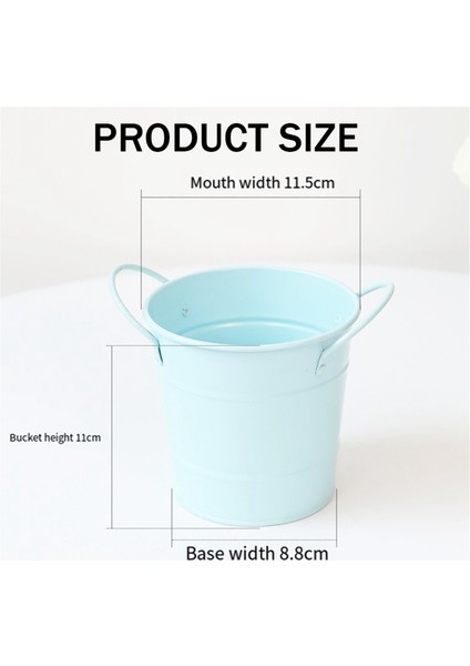 Kalemlik, Saplı Küçük Metal Kovalar Yuvarlak Kalemlik Mavi (Yurt Dışından) indirimleri