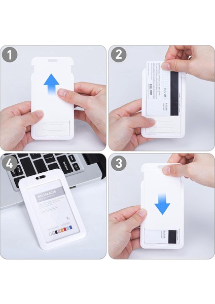 Rozet Tutucular, Sert Plastik Kayar Kimlik Rozeti Tutucu Beyaz (Yurt Dışından) fiyatları