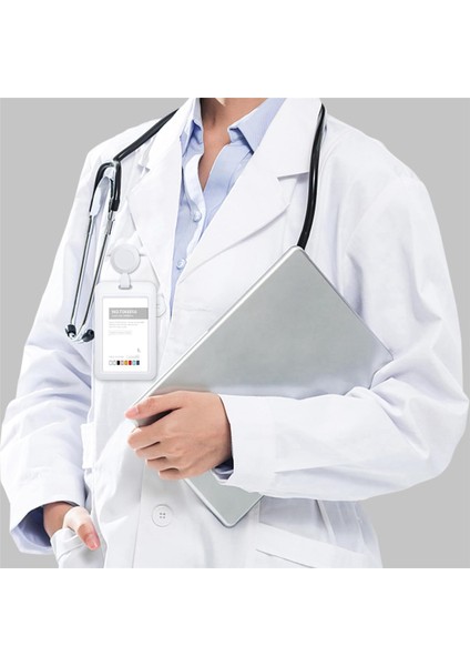 Rozet Tutucular, Sert Plastik Kayar Kimlik Rozeti Tutucu Beyaz (Yurt Dışından) fırsatları