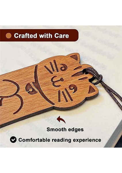 4 Adet Ahşap Ayraç Karikatür Hayvan Doğum Günü Hediye Ayracı Gravür (Yurt Dışından) indirimleri